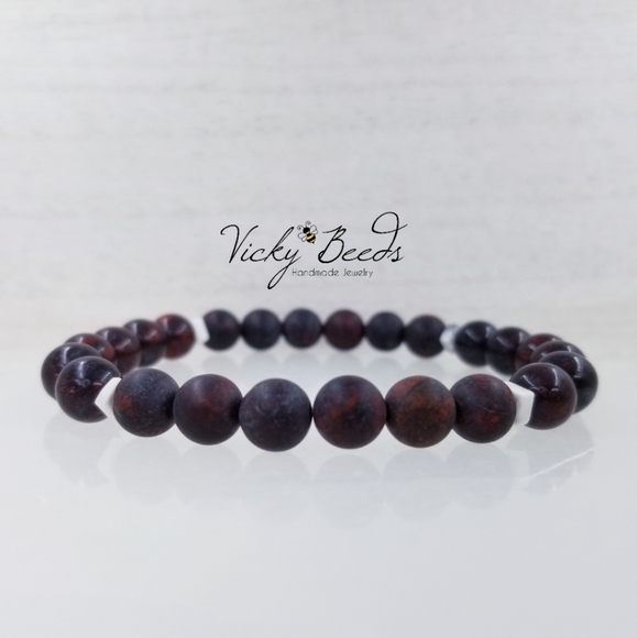 Brecciated Jasper & Howlite Beaded Bracelet - Picture 3 of 10